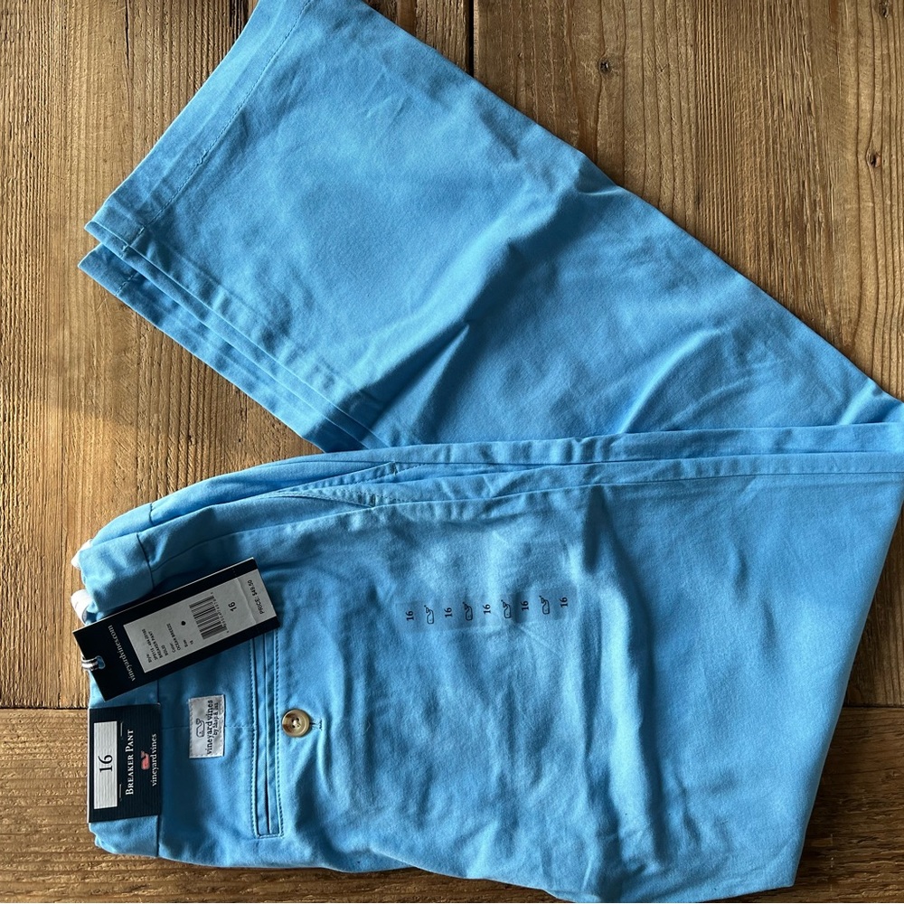 Vineyard vines, boys, breaker, pant in Ocean breeze, size 16
